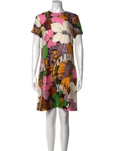 Pre-owned La Doublej Floral Print Mini Dress In Pink