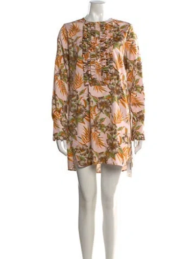 Pre-owned La Doublej Floral Print Mini Dress In Pink