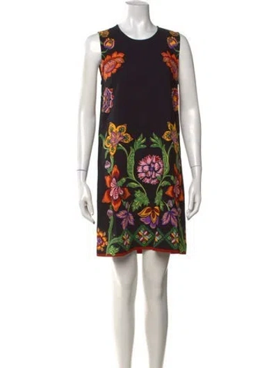 Pre-owned La Doublej Floral Print Mini Dress W/ Tags In Black