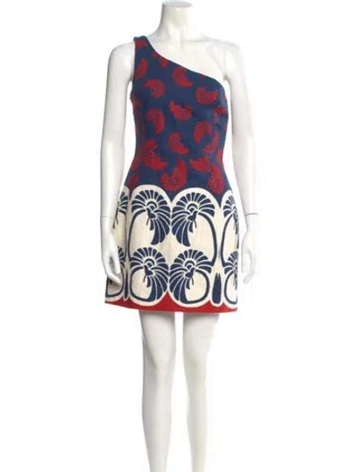 Pre-owned La Doublej Floral Print Mini Dress W/ Tags In Blue