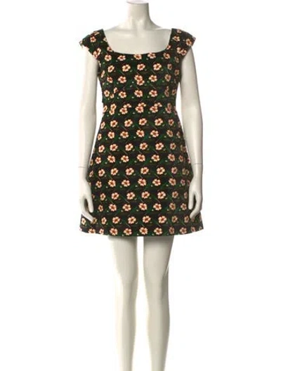 Pre-owned La Doublej Floral Print Mini Dress W/ Tags In Multi