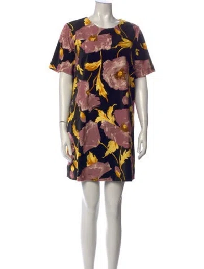 Pre-owned La Doublej Floral Print Mini Dress W/ Tags In Multicolor