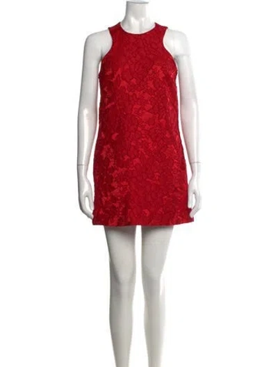 Pre-owned La Doublej Floral Print Mini Dress W/ Tags In Red