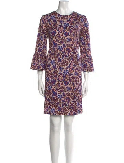 Pre-owned La Doublej Floral Print Mini Dress In White