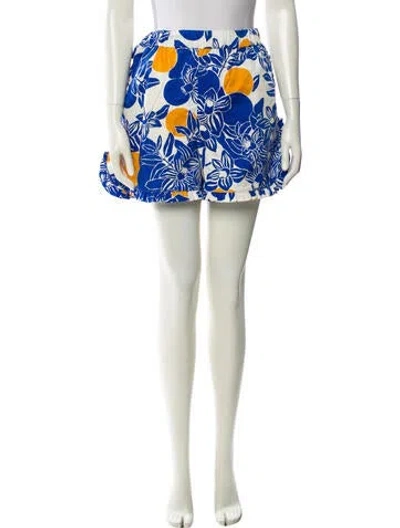 Pre-owned La Doublej Floral Print Mini Shorts In Multi
