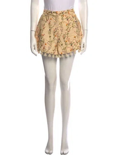 Pre-owned La Doublej Floral Print Mini Shorts In Multicolor