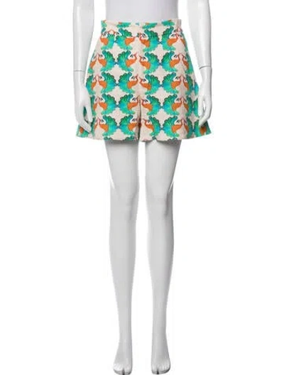 Pre-owned La Doublej Floral Print Mini Shorts In Pink