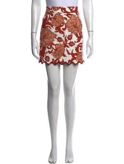Pre-owned La Doublej Floral Print Mini Skirt In Pink
