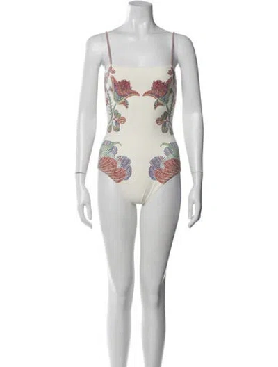 Pre-owned La Doublej Floral Print One-piece W/ Tags In Multi