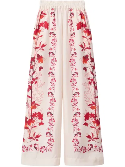LA DOUBLEJ FLORAL-PRINT PALAZZO PANTS