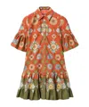 La Doublej Floral-print Ruffled Dress In Orange