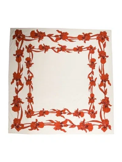 Pre-owned La Doublej Floral Print Scarf In Neutral