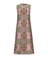 La Doublej Floral-print Sleeveless Midi Dress In Pink