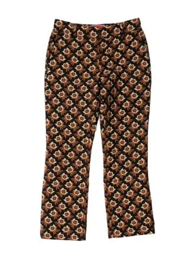 Pre-owned La Doublej Floral Print Straight Leg Pants In Multicolor