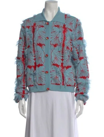 Pre-owned La Doublej Floral Print Sweater In Blue
