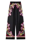 La Doublej La Double J Silk Twill Palazzo Pants With Relaxed Leg Design In Black