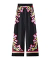 La Doublej La Double J Silk Twill Palazzo Pants With Relaxed Leg Design In Black