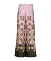 La Doublej Icon Palazzo Printed Silk-twill Wide-leg Pants In Multi