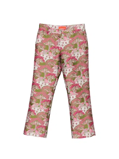 La Doublej Floral-print Trousers In Multi