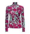 LA DOUBLEJ LA DOUBLEJ FLORAL PRINT TURTLENECK