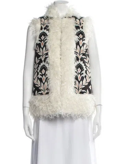 Pre-owned La Doublej Floral Print Vest In Neutrals