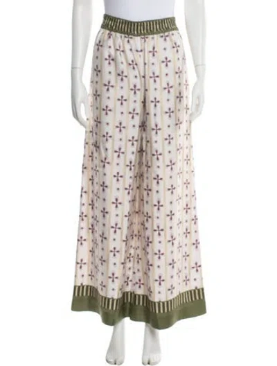 Pre-owned La Doublej Floral Print Wide Leg Pants In Multi