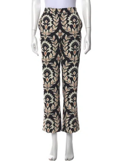 Pre-owned La Doublej Floral Print Wide Leg Pants In Neutral