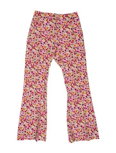 Pre-owned La Doublej Floral Print Wide Leg Pants In Pink