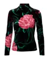 La Doublej Floral Turtleneck Top In Multi