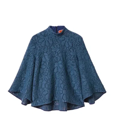 La Doublej Floral-pattern Lace Blouse In Multi