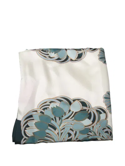 La Doublej Floral-print Scarf In Multi