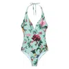 La Doublej Sexy Swimsuit In Zooflora Mini Light Blue In Blue