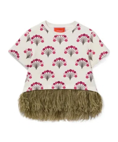 La Doublej Floral-print T-shirt In White