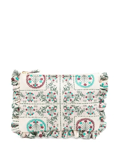 La Doublej Florette Tiles Jacquard Clutch Bag In Multi