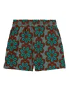 La Doublej Flower-print Pull-up Shorts