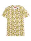 La Doublej Flower-print Short-sleeve T-shirt In Green