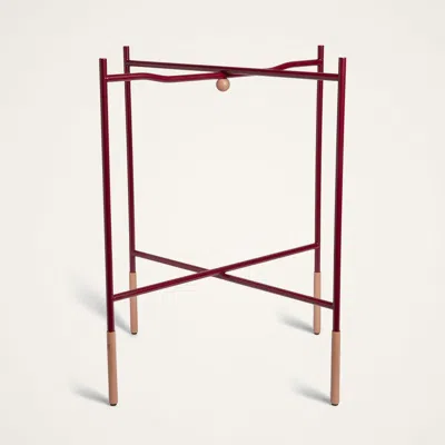 La Doublej Foldable Tray Stand In Red