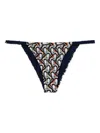 La Doublej Fonda Geometric-print String Bikini Bottom In Multi