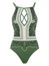 La Doublej Fonda Swimsuit In Green
