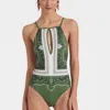 La Doublej Fonda Swimsuit In Mirage Placée Green