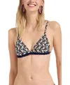 La Doublej Geometric-print Triangle Bikini Top In Multi