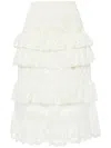 La Doublej Footloose Lace Skirt In White