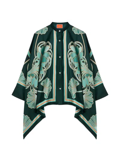 La Doublej Foulard Floral-print Shirt In Multi