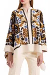 La Doublej Foulard Jacket In Corsini Cream In Multi