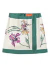 La Doublej Foulard Silk Miniskirt In Neutrals