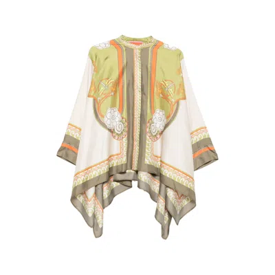 La Doublej Foulard Printed Silk Shirt In Multi