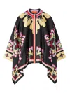La Doublej La Double J Silk Twill Shirt With Cascading Fit In Black
