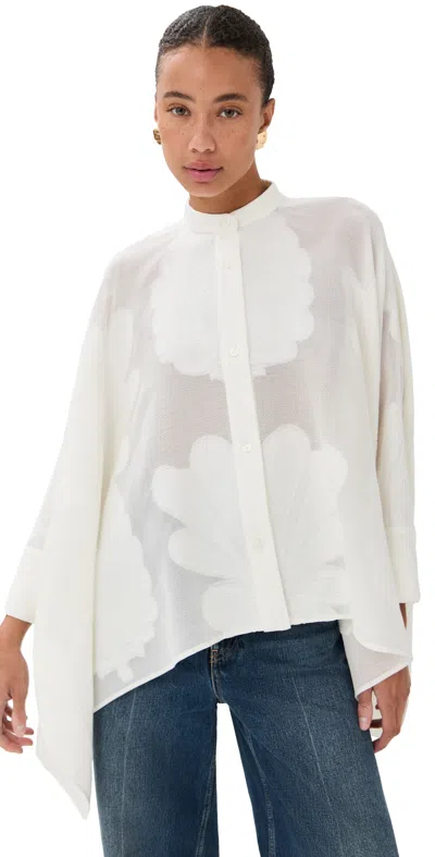 La Doublej Foulard Shirt Pineapple Lace In White