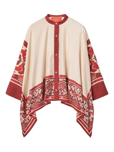 LA DOUBLEJ "FOULARD SHIRT" PLACEE,SHI0059.SIL006COB01 RE01 COBRA PLACEE