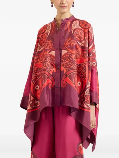 La Doublej Foulard Silk Shirt In Multi